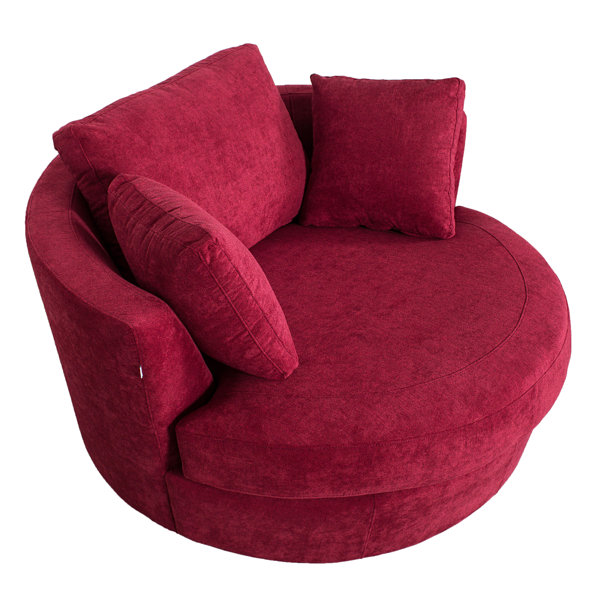 Latitude Run® Minorca 52.76'' Wide Swivel Barrel Chair & Reviews Wayfair